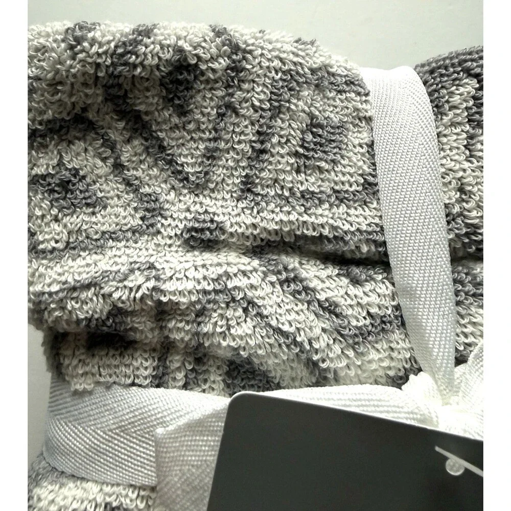 Loft by Loftex Snowflake Facecloths Washcloths Soft Cotton Gray White Set of 4